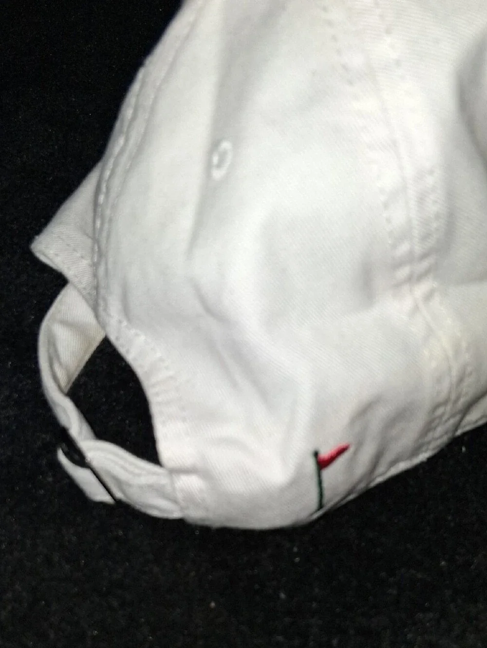 White Golf Hat with Green Embroidery